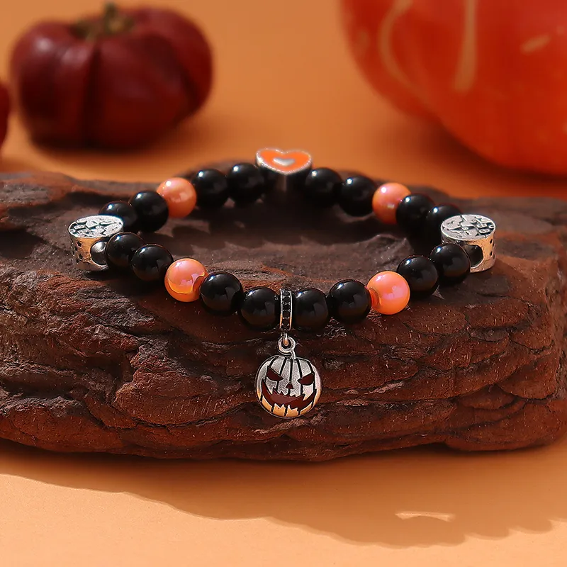 Retro Pumpkin Bat Bracelet